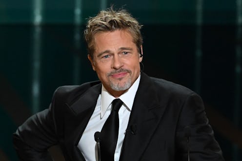 PARIS, FRANCE - FEBRUARY 24: Brad Pitt onstage while David Fincher receives the "Honorary César Awar...