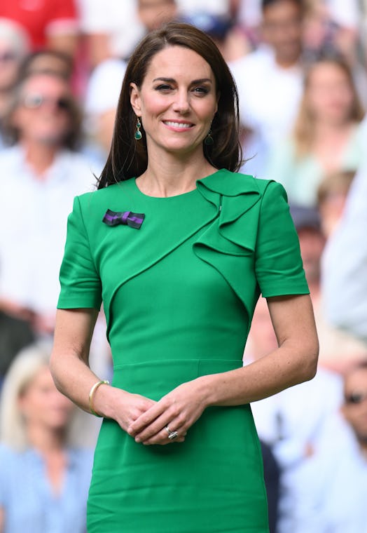 Kate Middleton long side part at Wimbledon 2023