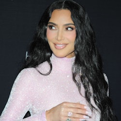 Kim Kardashian's strawberry milk nails at Kering's 2nd Annual Caring For Women Dinner on September 1...