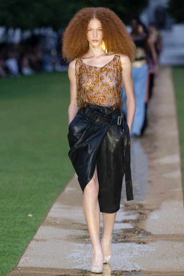 A model walks the runway during the Prabal Gurung Ready to Wear Spring/Summer 2024 fashion show.