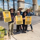 LOS ANGELES, CALIFORNIA - JULY 21: Members of IATSE join SAG-AFTRA and WGA on their picket at Netfli...