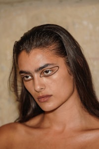 Backstage at Eckhaus Latta Spring 2024 Ready To Wear Runway Show on September 9, 2023 in New York, N...