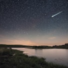 Big perseid (shooting star) in A Veiga, Galicia, Spain
