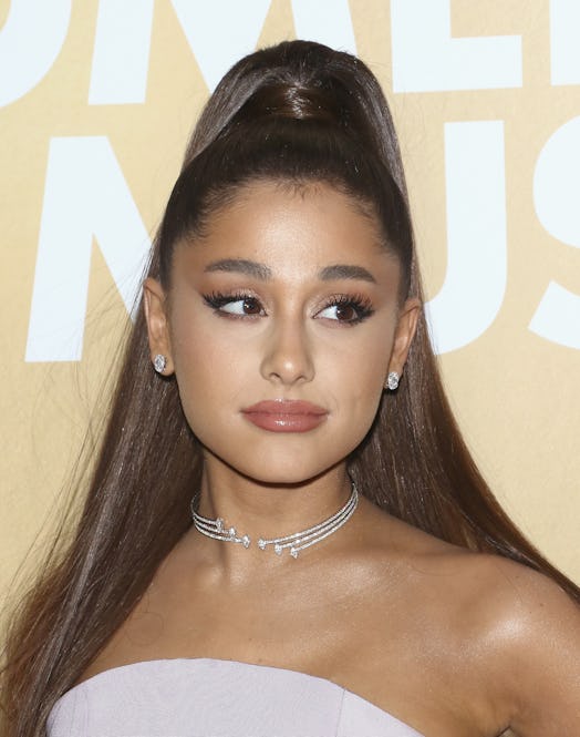 Ariana Grande lip filler and ponytail in 2018
