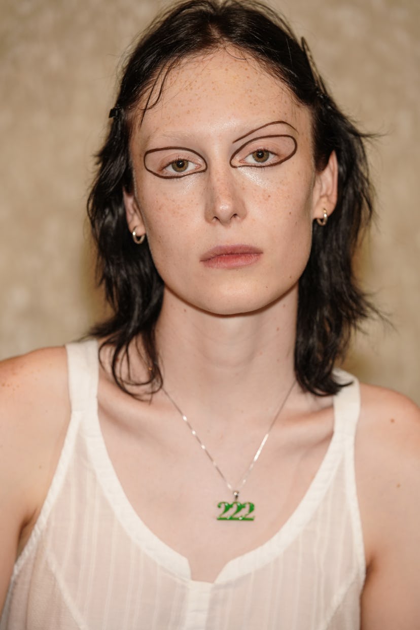Backstage at Eckhaus Latta Spring 2024 Ready To Wear Runway Show on September 9, 2023 in New York, N...