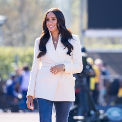Meghan, Duchess of Sussex attends day two of the Invictus Games 2020 at Zuiderpark on April 17, 2022...