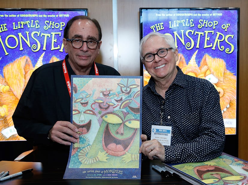 NEW YORK, NY - MAY 29:  R L Stine and Marc Brown attend BookExpo America 2015 at Jacob javits Center...