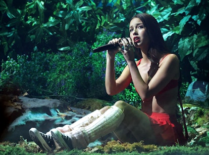 Olivia Rodrigo performs onstage during the 2023 MTV VMAs