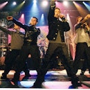 JC Chasez, Chris Kirkpatrick, Lance Bass, Joey Fatone and Justin Timberlake of N Sync (Photo by Jeff...