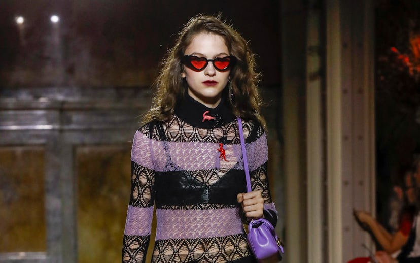 NEW YORK, USA - SEPTEMBER 07: A model walks the runway during the Coach Ready to Wear Spring/Summer ...