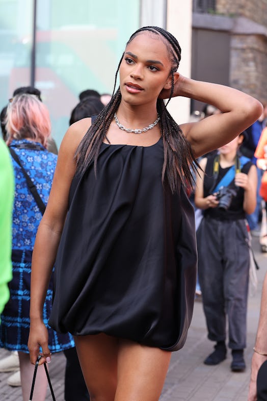 Cornrows are a London Fashion Week Spring/Summer 2023 street style beauty trend