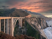 The Bixby Bridge, also known as Bixby Creek Bridge, is located on the picturesque Big Sur coast of C...