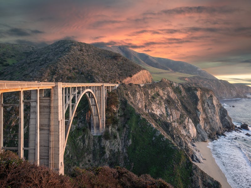 The Bixby Bridge, also known as Bixby Creek Bridge, is located on the picturesque Big Sur coast of C...