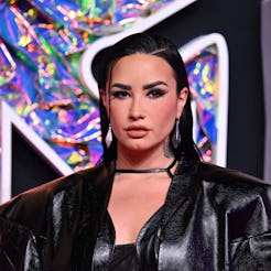 US singer-songwriter Demi Lovato arrives for the MTV Video Music Awards at the Prudential Center in ...