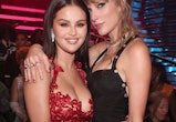 Selena Gomez and Taylor Swift at the 2023 MTV Video Music Awards held at Prudential Center on Septem...