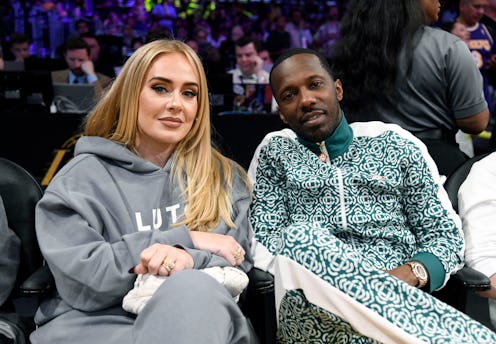 LOS ANGELES, CA - APRIL 28: Adele and Rich Paul attend the basketball game between Los Angeles Laker...