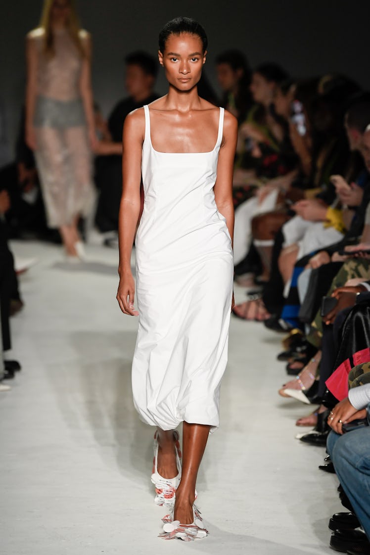 Model on the runway at the 16Arlington Spring 2024 Ready To Wear Fashion Show on September 16, 2023 ...
