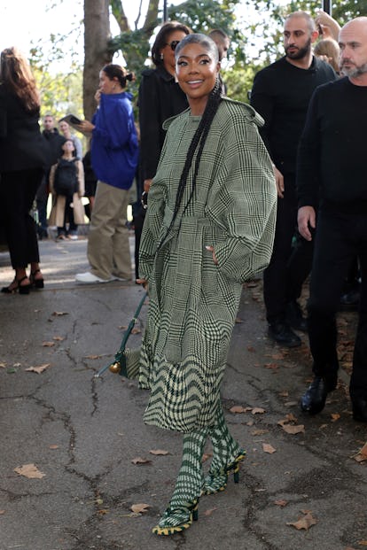 LONDON, ENGLAND - SEPTEMBER 18: Gabrielle Union attends Burberry s/s24 Collection catwalk show at Hi...