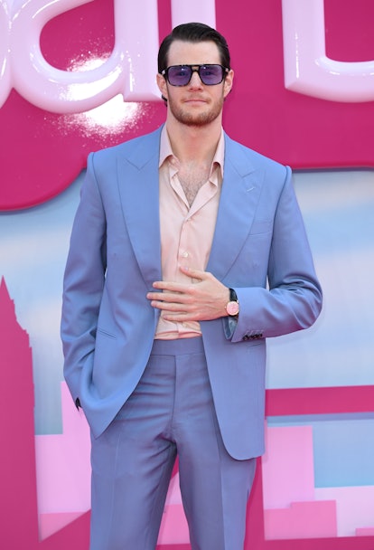 LONDON, ENGLAND - JULY 12: Connor Swindells attends the "Barbie" European Premiere at Cineworld Leic...