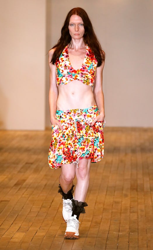 Willa Devereux walks the runway for Colin LoCascio during NYFW:The Shows. 
