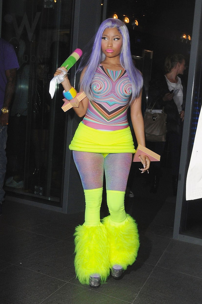 LONDON, UNITED KINGDOM - APRIL 20: Nicki Minaj is seen on April 20, 2012 in London, United Kingdom. ...