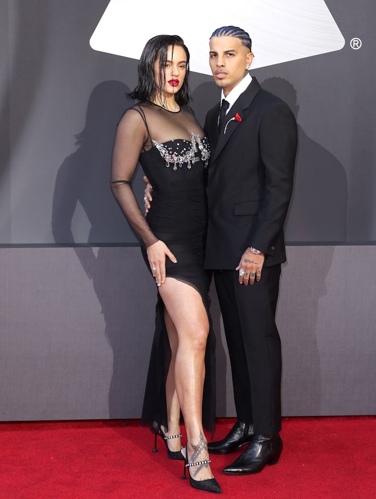 Spanish singer Rosalia and Puerto Rican singer Rauw Alejandro attends The 23rd Annual Latin Grammy