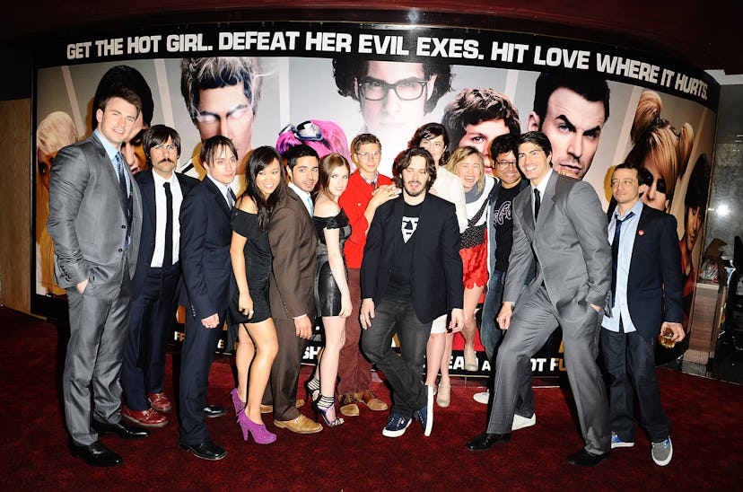 Cast and crew members including, Chris Evans, Jason Schwartzman, Keiran Culkin, Ellen Wong, Anna Ken…