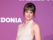MILAN, ITALY - SEPTEMBER 19: Leighton Meester attends Calzedomania - A Legs Celebration Event on Sep...