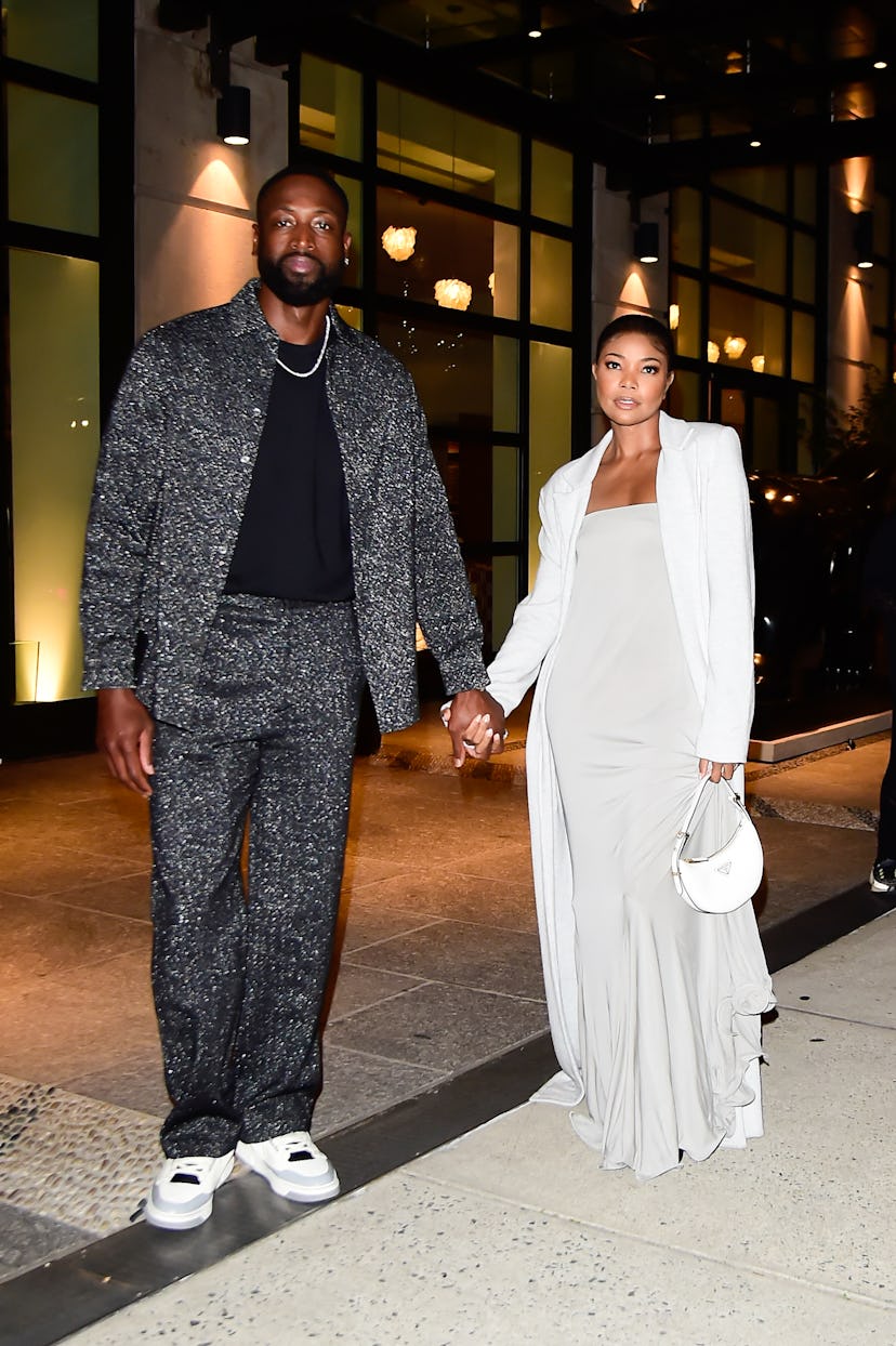 Dwyane Wade (L) and Gabrielle Union are seen on September 20, 2023 in New York City.