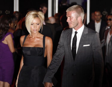 LOS ANGELES, CA - JULY 21:  Football star David Beckham and singer Victoria Beckham arrive at the "B...