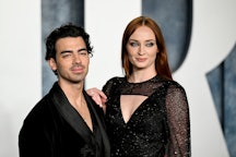 BEVERLY HILLS, CALIFORNIA - MARCH 12: Joe Jonas, Sophie Turner attend the 2023 Vanity Fair Oscar Par...