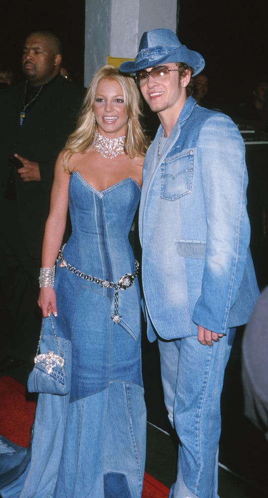 Britney Spears & Justin Timberlake of NSYNC during The 28th Annual American Music Awards at Shrine A...