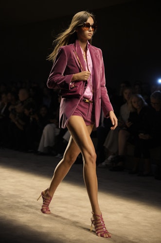 A model walks the runway at the Tom Ford Spring 2024 Ready To Wear Runway Show on September 21, 2023...