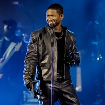 INGLEWOOD, CALIFORNIA: (FOR EDITORIAL USE ONLY) In this image released on August 2, Usher performs o...