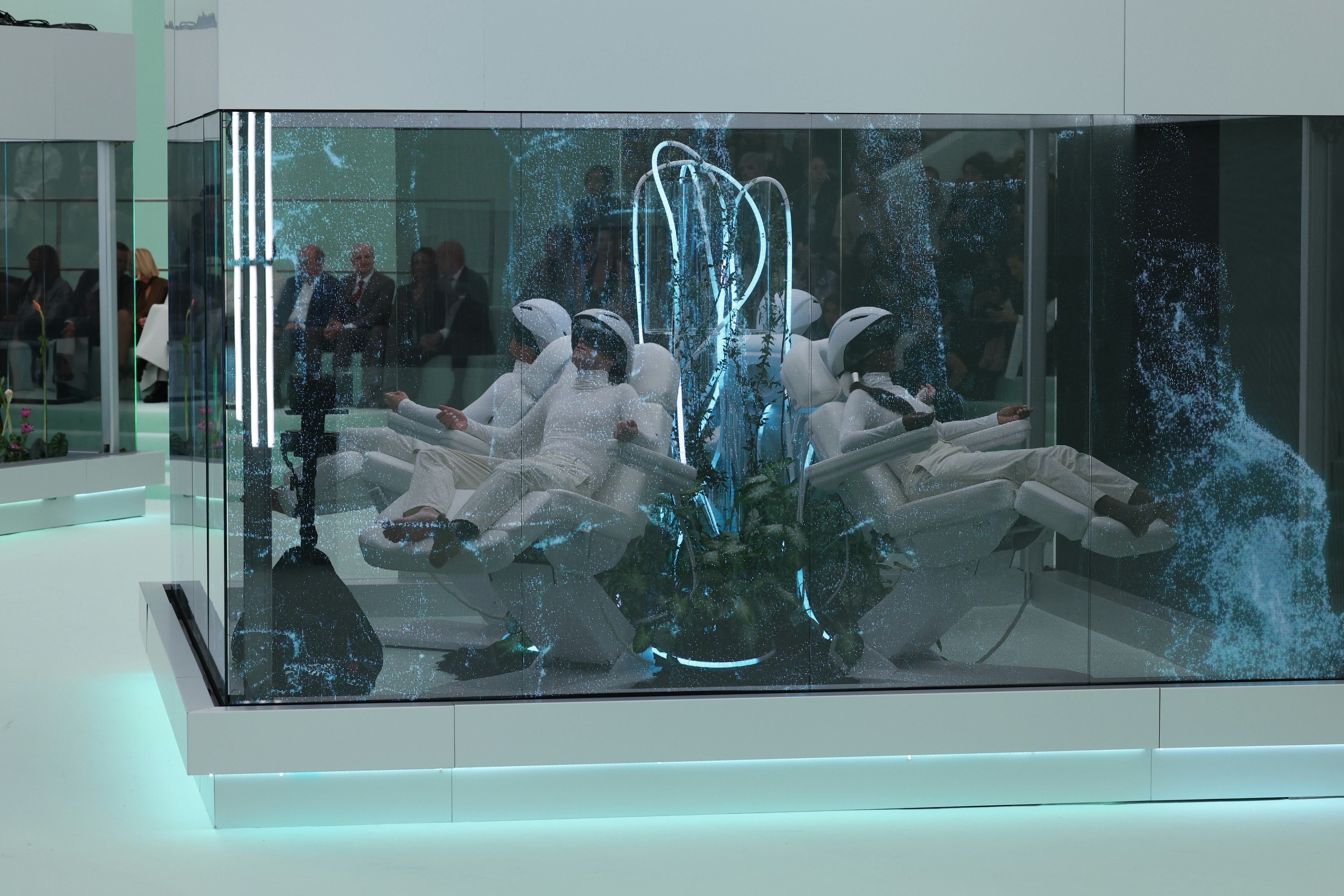 General view at the Boss fashion show during the Milan Fashion Week Womenswear Spring/Summer 2024.