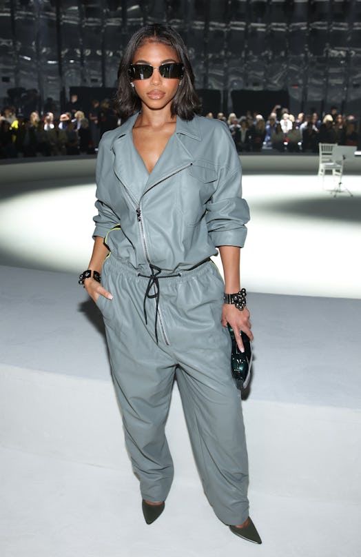 Lori Harvey attends the Ferrari fashion show during the Milan Fashion Week Womenswear Spring/Summer ...