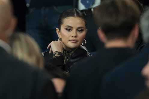 Selena Gomez attends the Ligue 1 Uber Eats match between Paris Saint-Germain and Olympique de Marsei...