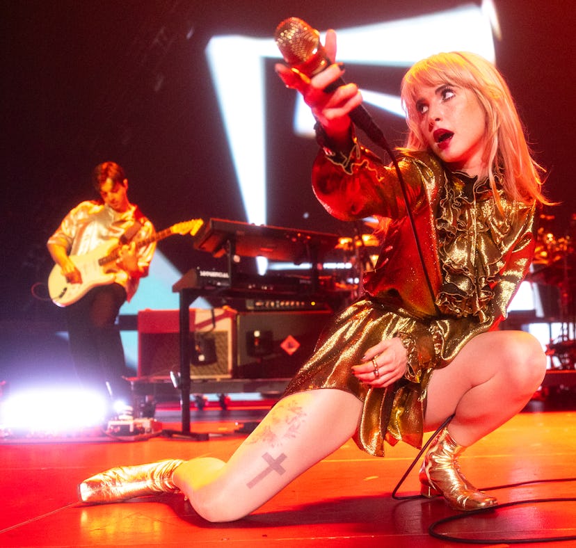 Hayley Williams of Paramore performs at the Paramore "This Is Why" Tour at the Kia Forum on July 20,...