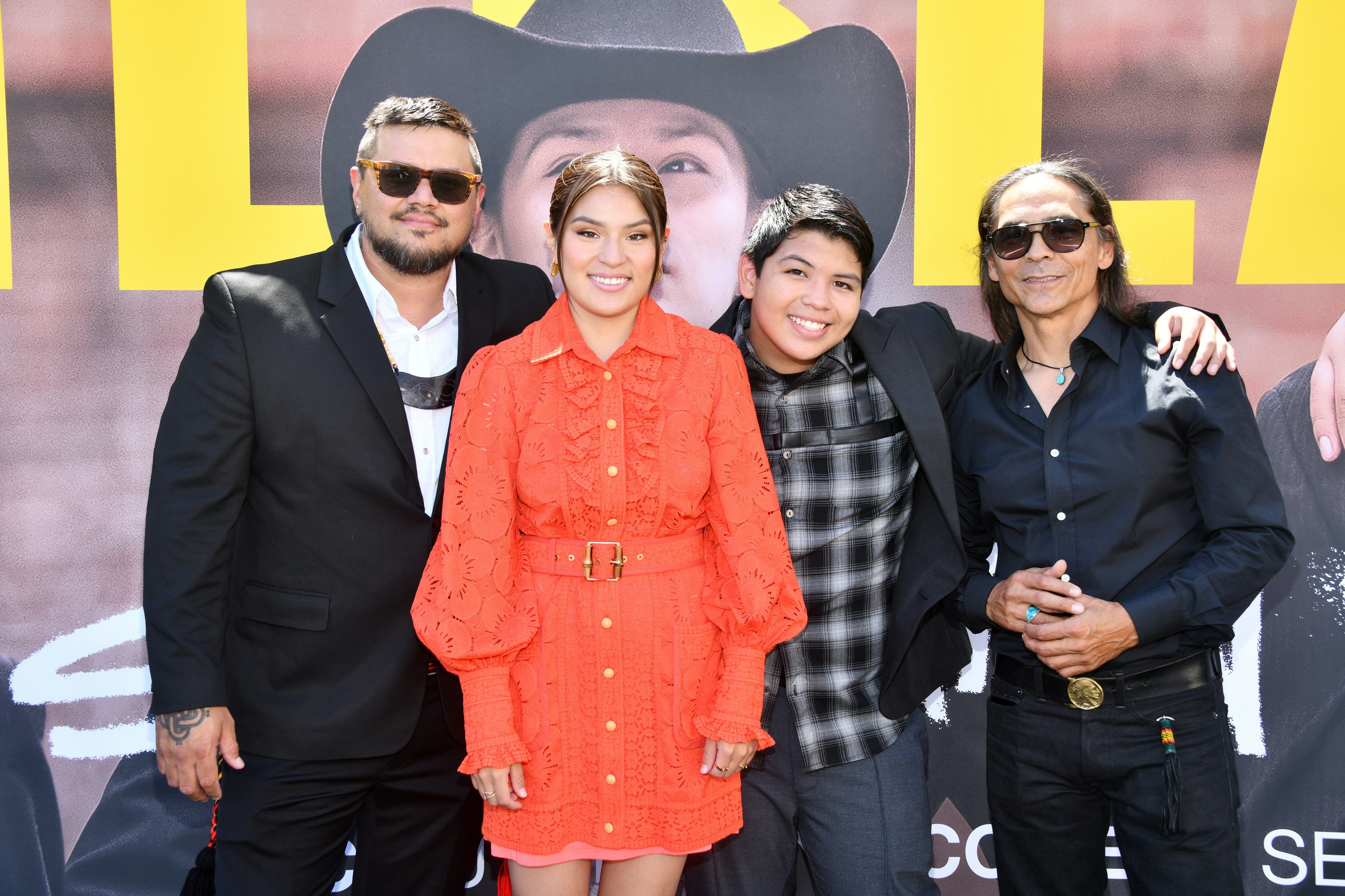 Actors Sterlin Harjo, Paulina Alexis, Lane Factor and Zahn McClarnon attend an event for &ldquo;Reservatio&hellip;