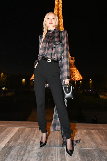 Hailey Bieber Brings Vibrant Color to Saint Laurent's Front Row at PFW – WWD