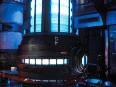 View of the 'Warp Core,' the engine of the USS Enterprise, in a scene from an episode of the televis...