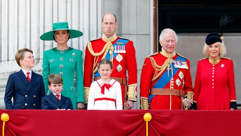 King Charles III, Queen Camilla, Prince William, Kate Middleton, and their three childen.