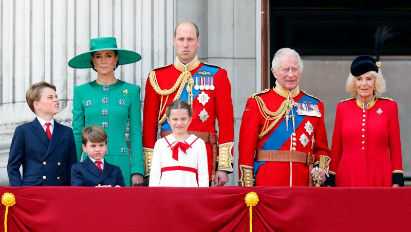 King Charles III, Queen Camilla, Prince William, Kate Middleton, and their three childen.