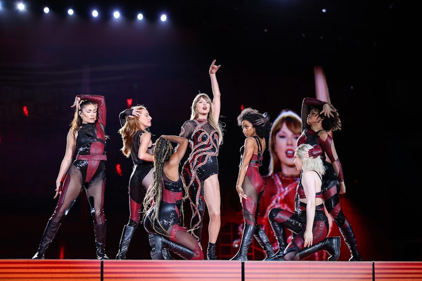 Taylor Swift has been filming her Eras Tour for a concert film. 