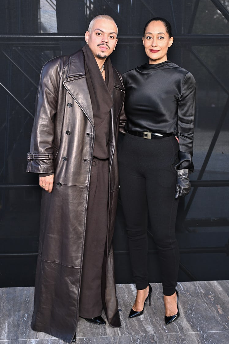Evan Ross and Tracee Ellis Ross attend the Saint Laurent Womenswear Spring/Summer 2024 show