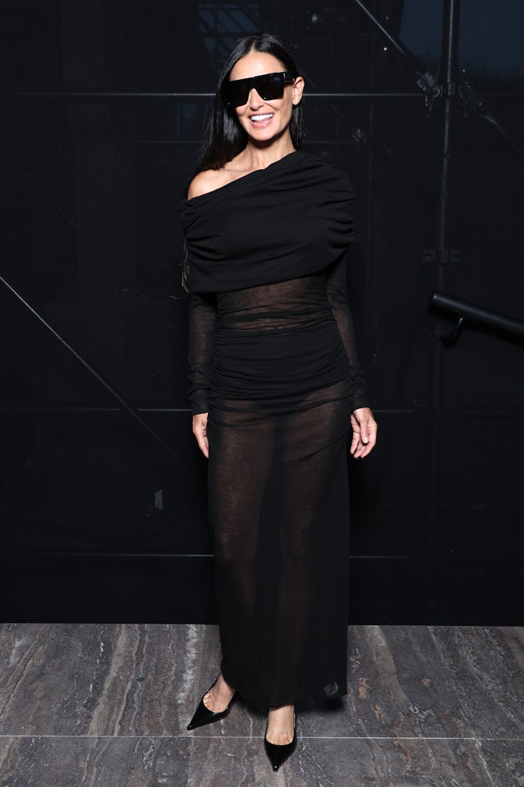 Demi Moore attends the Saint Laurent Womenswear Spring/Summer 2024 show