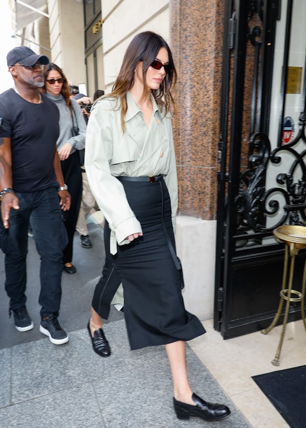 Kendall Jenner is seen attending The Row runway show during Paris Fashion Week.