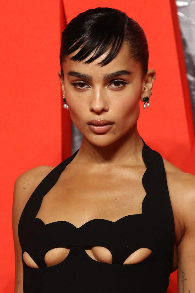 LONDON, ENGLAND - FEBRUARY 23: Zoe Kravitz attends a special screening of The Batman at BFI IMAX Wat...