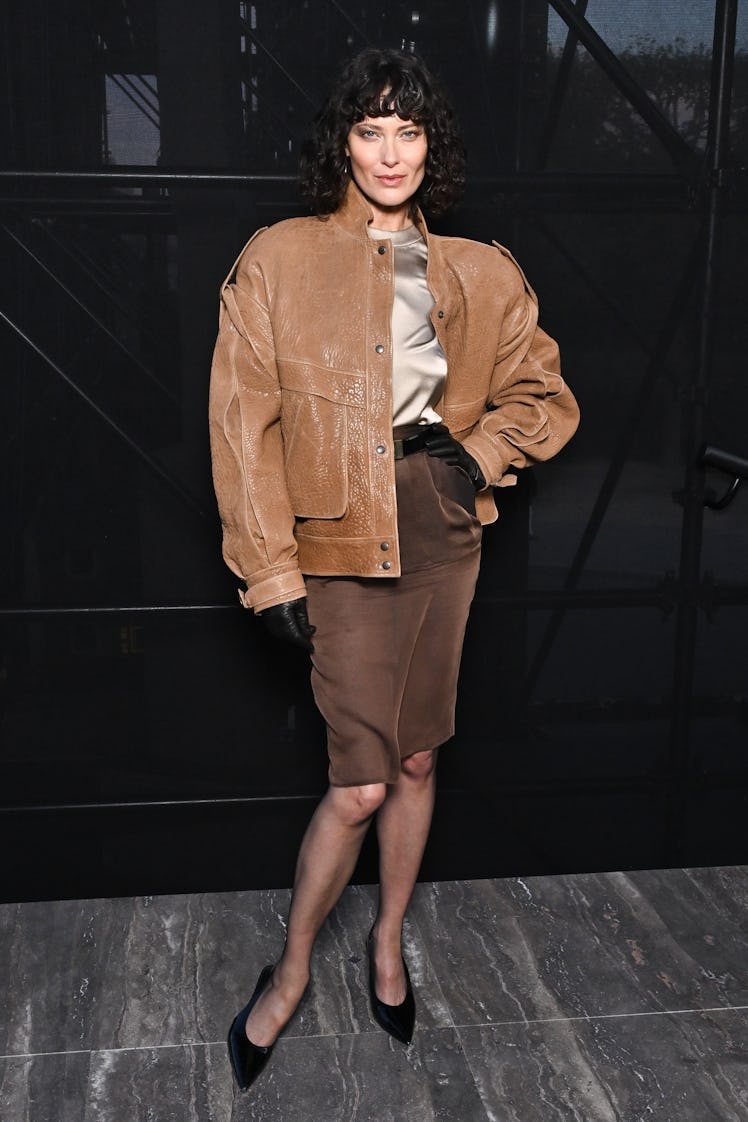 Shalom Harlow attends the Saint Laurent Womenswear Spring/Summer 2024 show