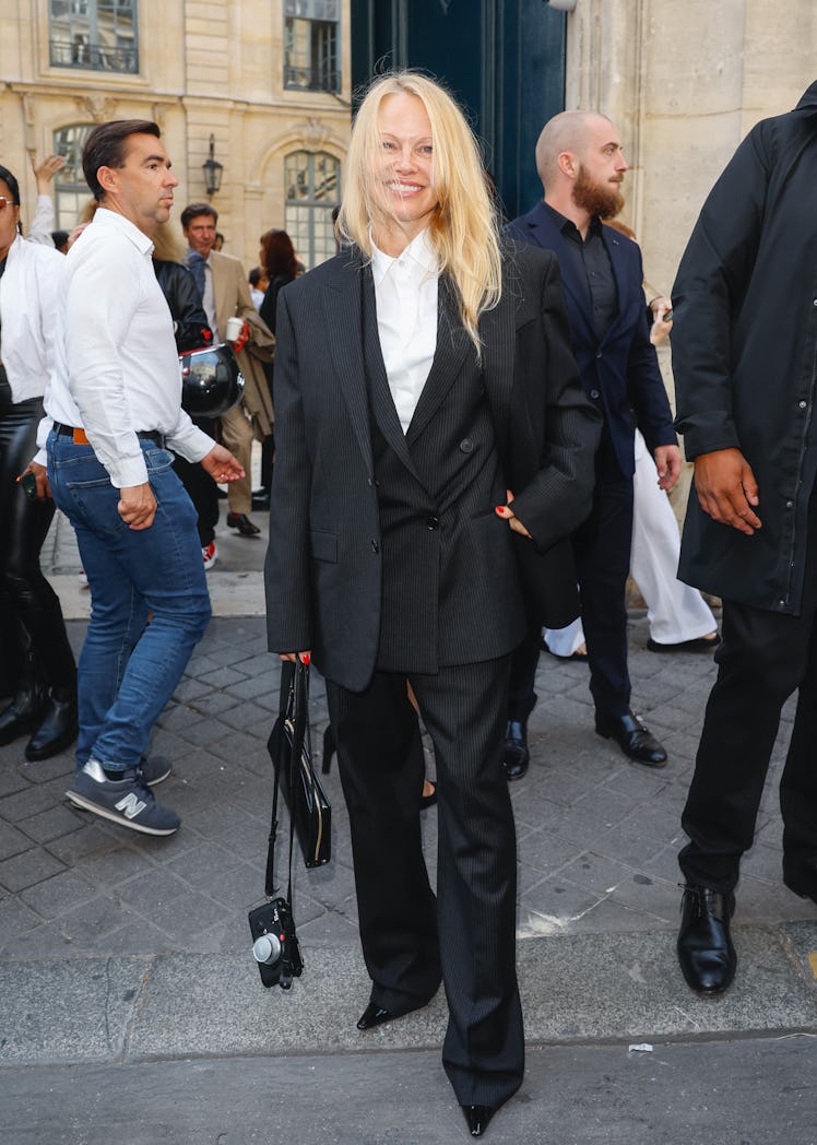 Pamela Anderson is seen attending The Row runway show 